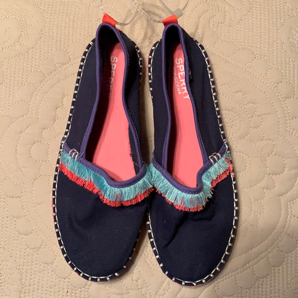 NWOT Sperry top sider canvas espadrille style slides sz3